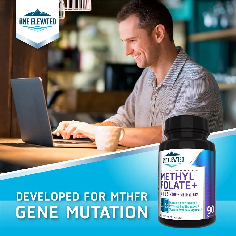 Forte Methyl Folate B12 Niacina B1 B2 B6 Suplemento 3 Meses Máxima Absorción