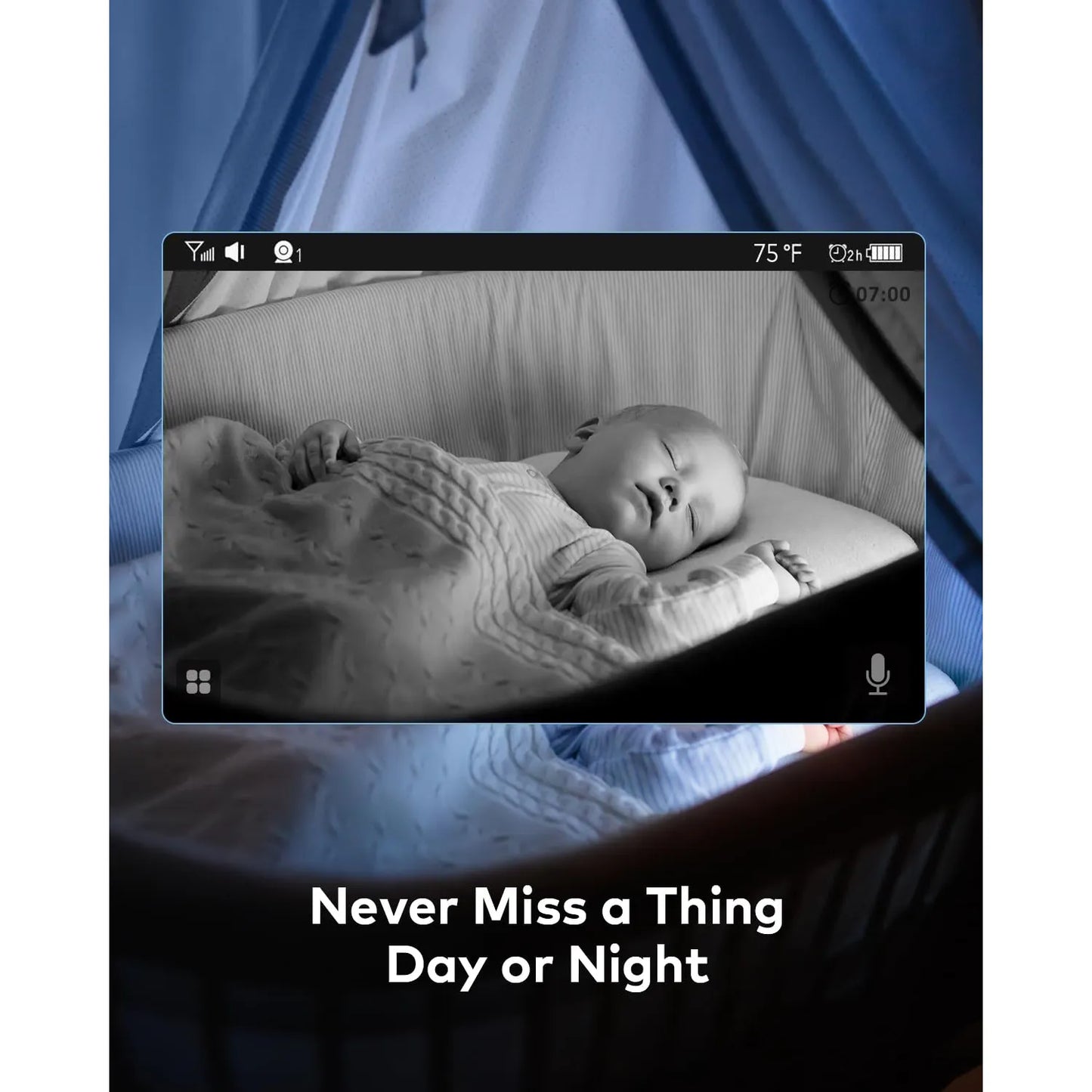Cámara Para Bebés Con Visión Nocturna Y Conexión Wi-Fi HD SM652