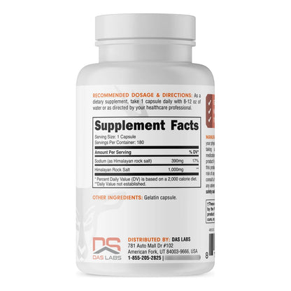 Capsulas De Sal Del Himalaya 1000 Mg 180 Porciones Pureza Mineral