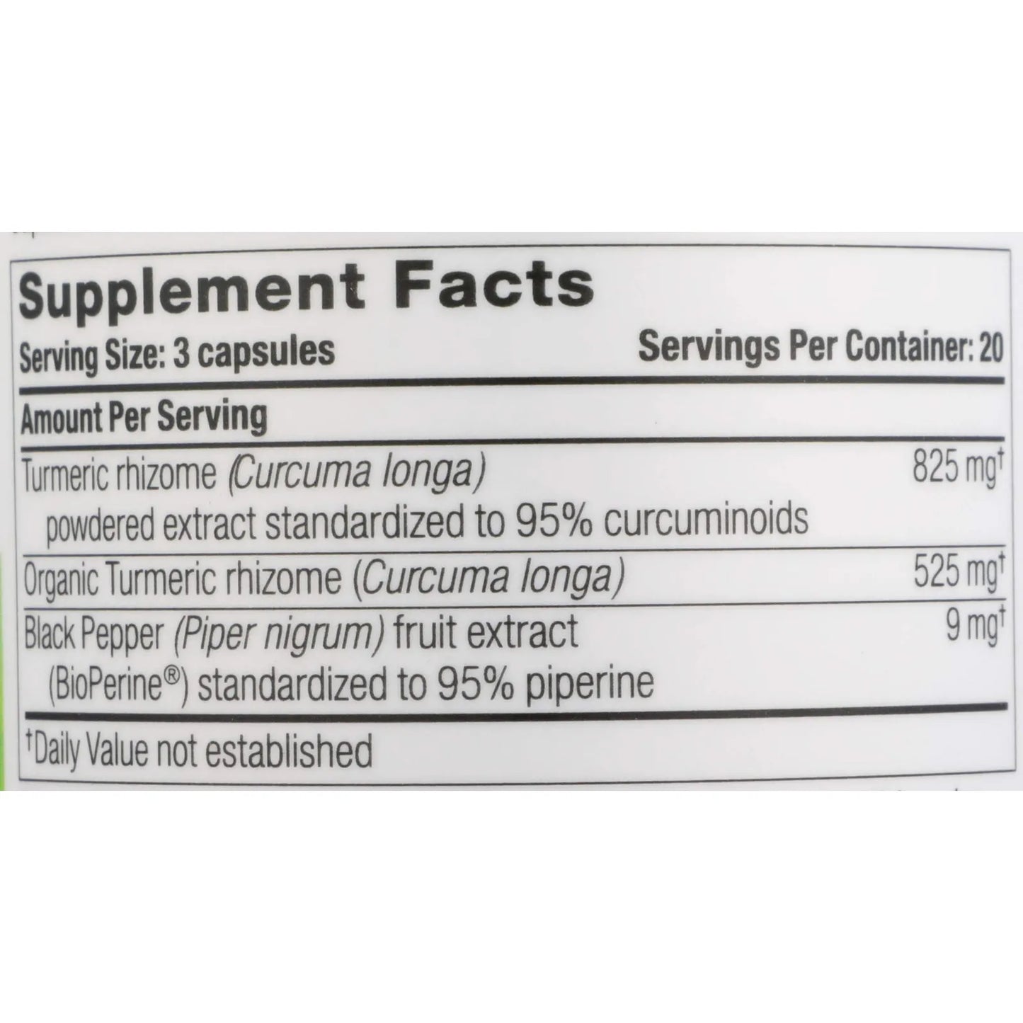Capsulas De Cúrcuma Silvestre 60 Unidades Natural Sin Gluten Y Omg