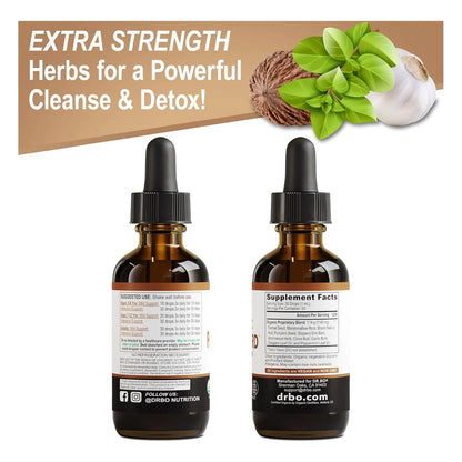 Liquido Organico Detox Intestinal Con Nuez Negra Y Ajenjo Limpiador Natural Para Digestión Y Flora Balance