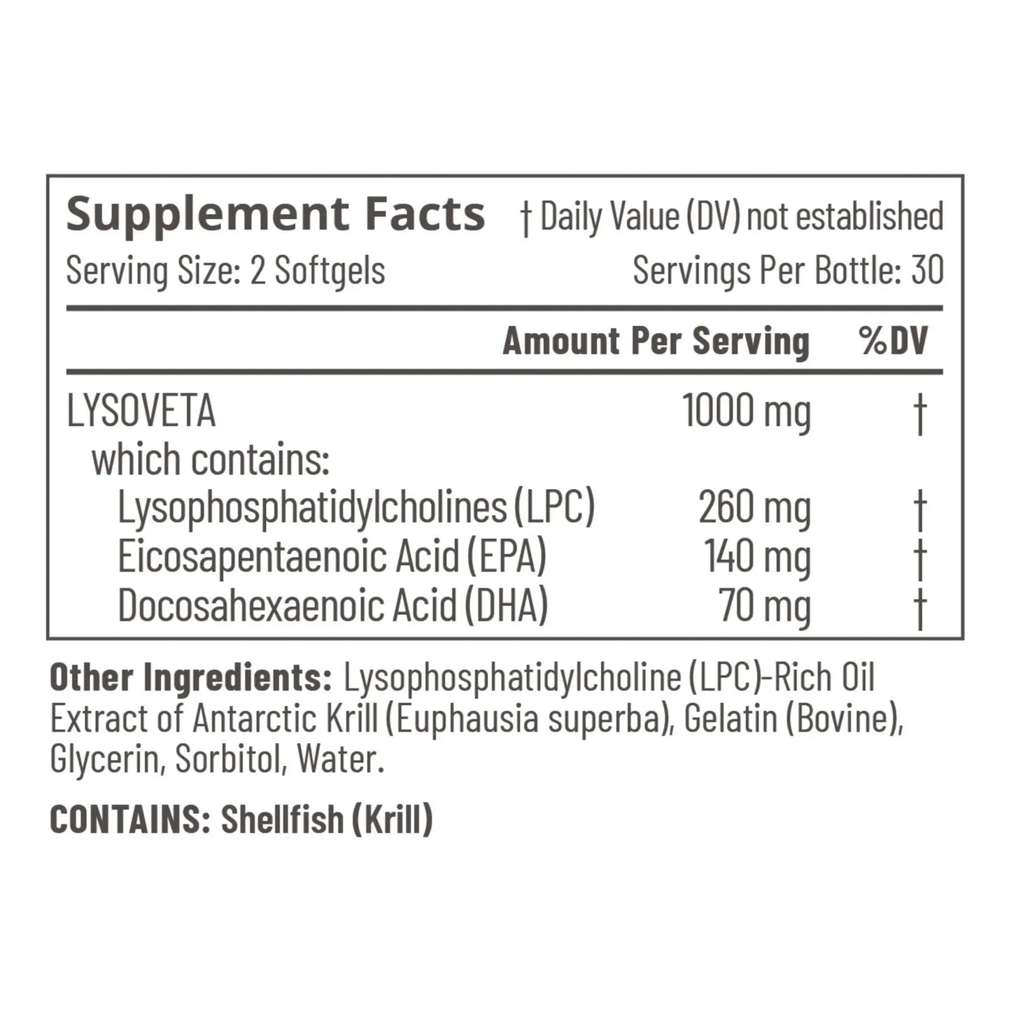 Omega 3 Lysoveta LPC 60 Cápsulas 6X Más Absorción Que Aceite Pescado
