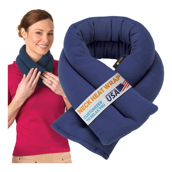 Almohadilla Termica Microondas Para Cuello Y Hombros Con Semillas De Lino Alivia Dolor