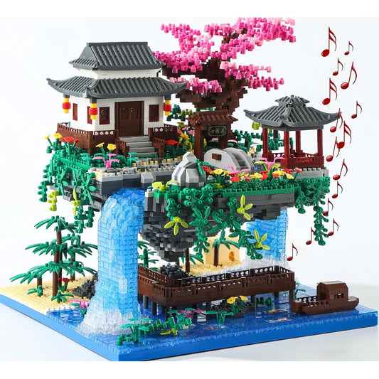Juego De Construcción Árbol Cerezo 3320 Piezas Con Música Yushinov Creatividad Sin Límites
