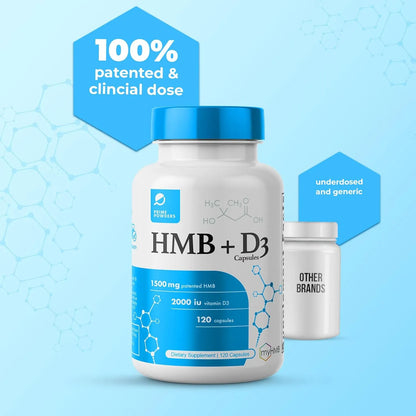 Suplemento HMB Y Vitamina D3 1500 Mg Conserva Músculo Magro Fórmula Clínica
