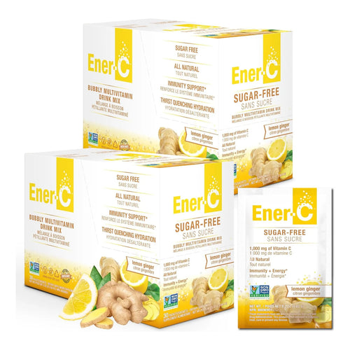 Mezcla Multivitaminica Limon Jengibre 1000 Mg Vitamina C Electrolitos Ener C 60 Unidades