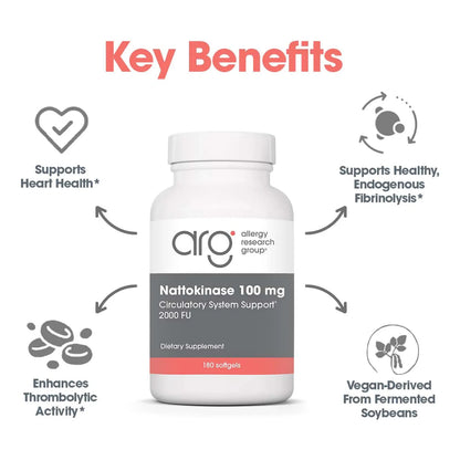 Nattoquinasa NSK SD 2000 FU 100mg 180 Capsulas Suplemento Cardiovascular