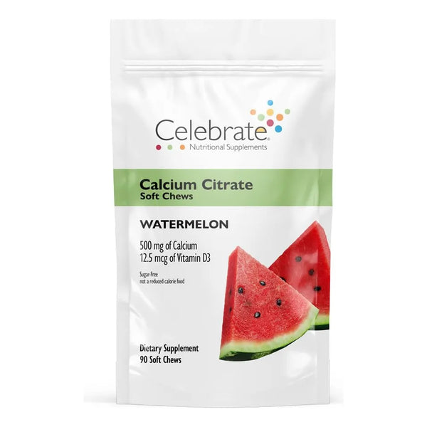 Masticables Suaves De Citrato De Calcio 500 Mg Con Vitamina D3 Para Salud Osea Postbariatrica Sabor Melon