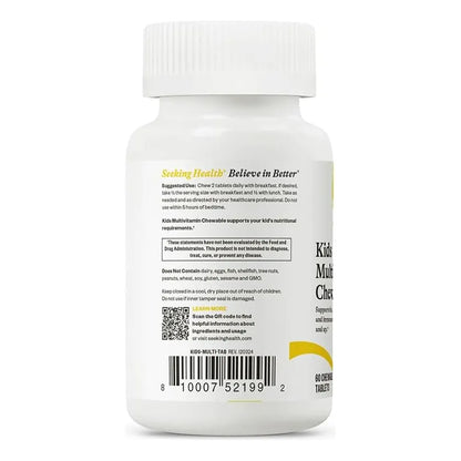 Multivitaminico Masticable Para Niños Con L Metilfolato Y B12 Sabor Delicioso