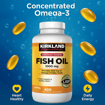 Aceite De Pescado 1000 Mg Con Acidos Grasos Omega 3 400 Cap - Imagen 6