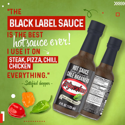 Salsa Habanero Black Label Reserve 118ml Sabor Ahumado Sin Gluten