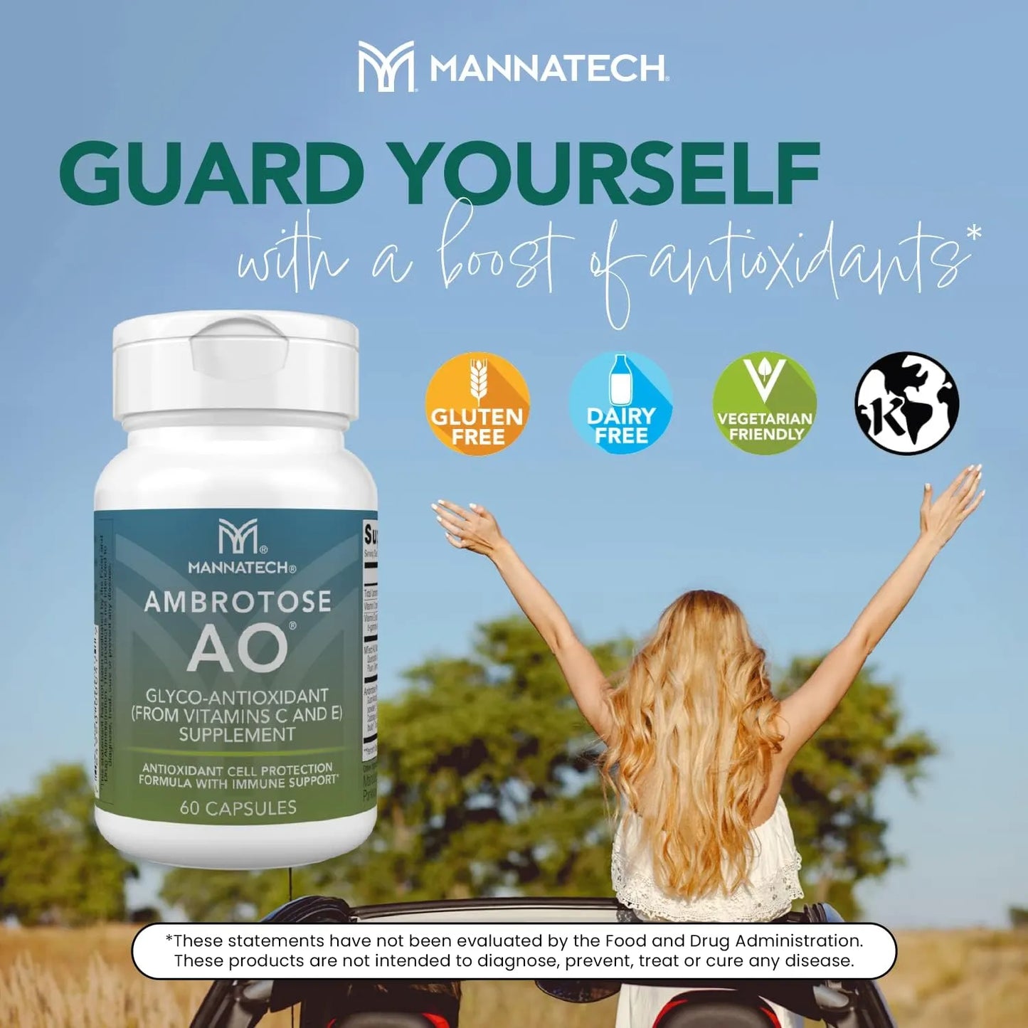 Capsulas Ambrotose Ao 60 Unidades Vitamina C Y E Antioxidante