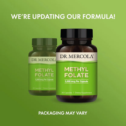 Folate De Metilo 30 Capsulas Dr Mercola Suplemento Dietetico Sin Gluten Ni Soya