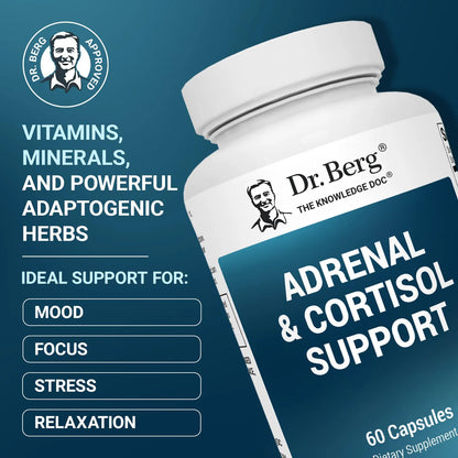 Cápsulas Suprarrenales Dr Berg Regula Cortisol Reduce Estrés Mejora Enfoque Y Estado De Ánimo