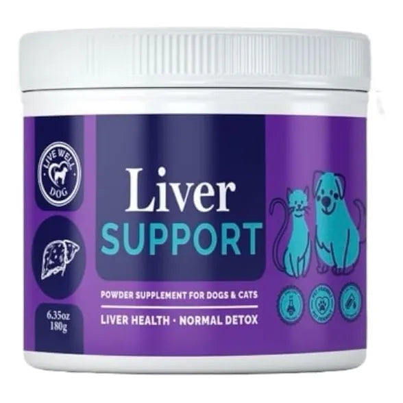 Suplemento Hepatico Natural Para Perros Y Gatos En Polvo Con Cardo Mariano Y NAC