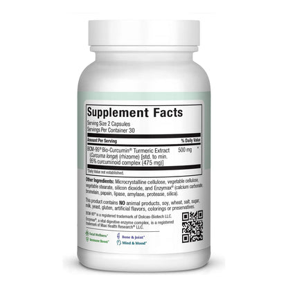 Cúrcuma BCM 95 Curcumina 60 Cápsulas Antiinflamatorio Natural