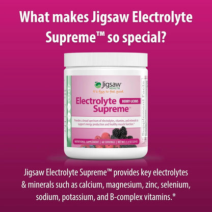 Electrolitos Sabor Bayas En Polvo 60 Paquetes Jigsaw Health Hidratación Energía