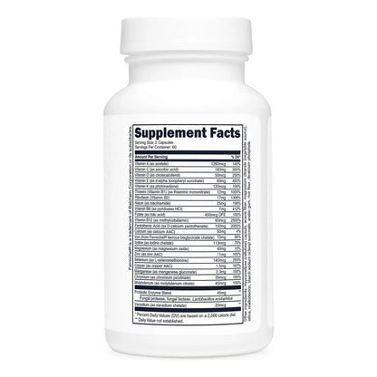 Cápsulas Multivitamínicas 1300 Mg Con Probióticos Y 22 Vitaminas