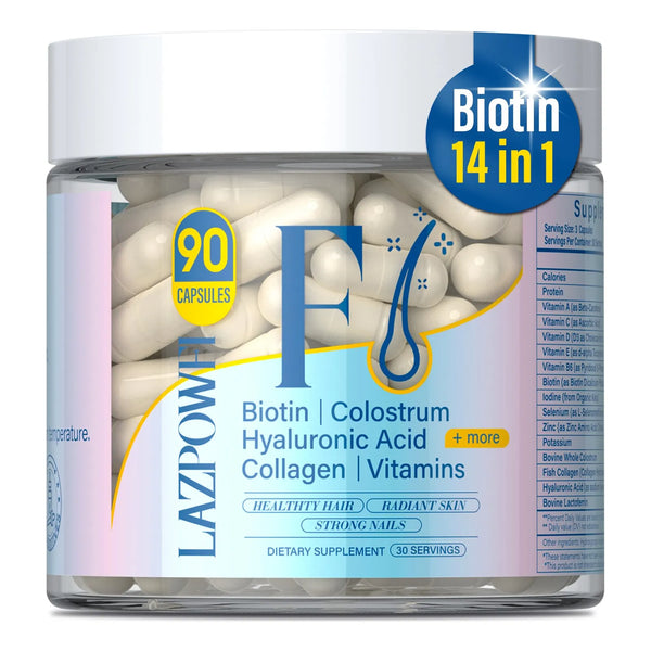 Vitaminas Cabello Piel Uñas Biotina Colageno Acido Hialuronico 90 Capsulas