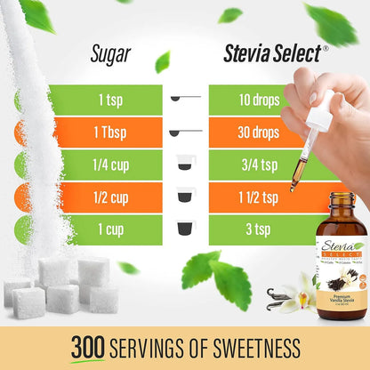 Gotas De Stevia Liquida Con Vainilla Edulcorante Cero Calorias Sabor Natural