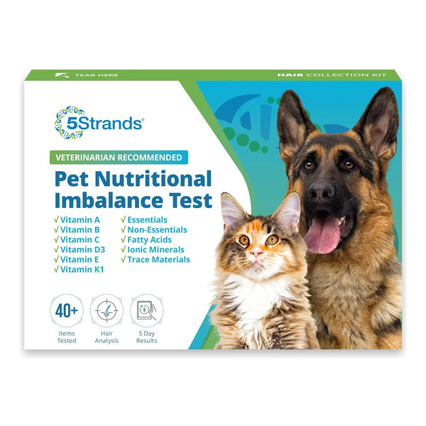 Prueba Nutricional Mascotas 5Strands 44 Vitaminas Minerales Analisis Pelo Perros Gatos