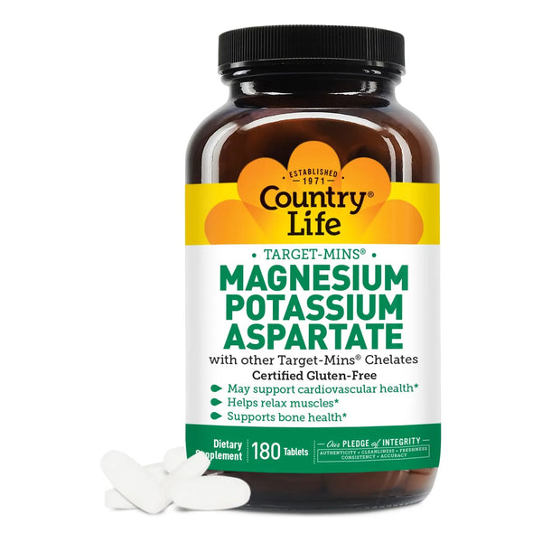 Target Mins Aspartato De Magnesio Y Potasio 180 Comprimidos Salud Cardiovascular Y Muscular