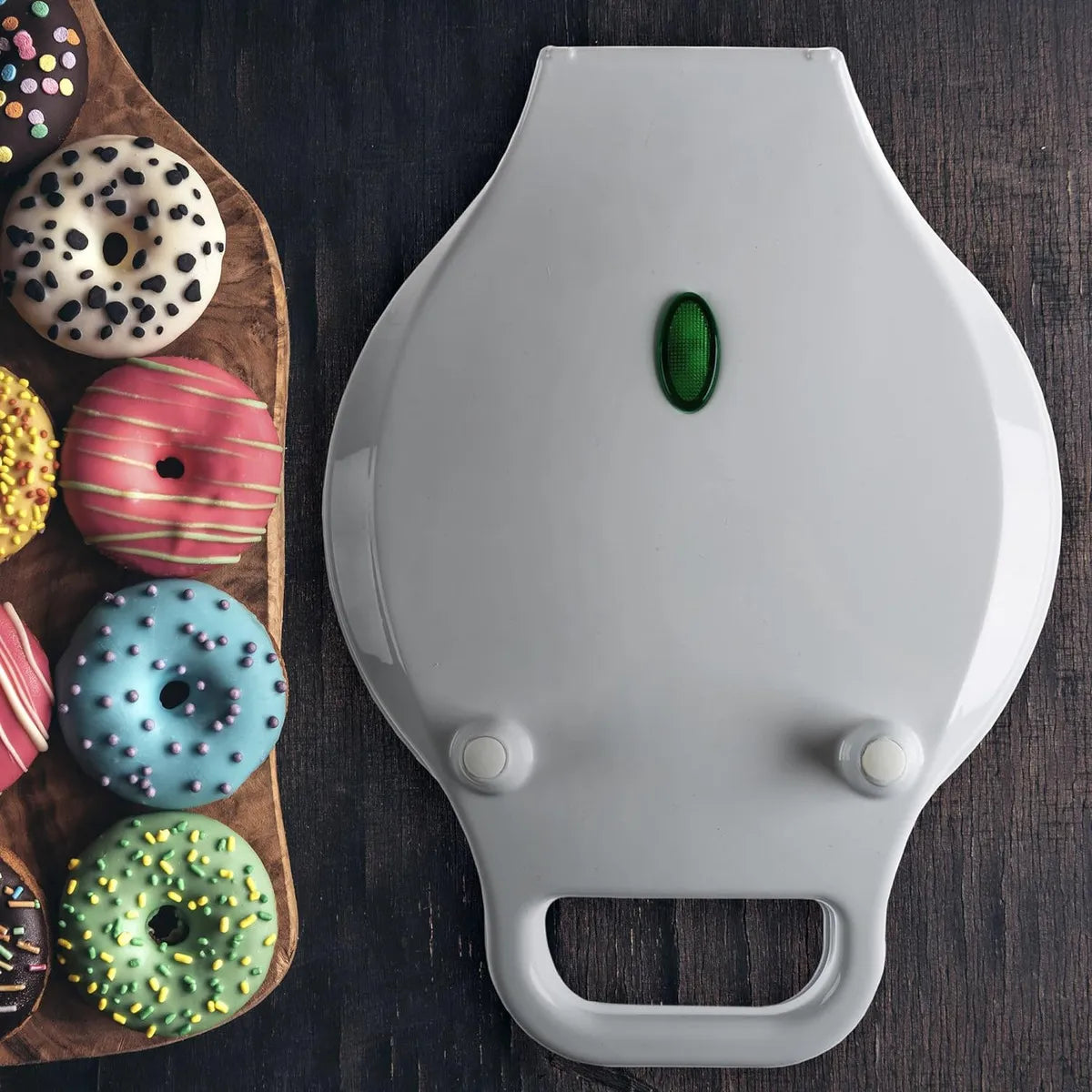Maquina De Donas Mini Chef Buddy Blanco Prepara Donas Caseras Facil Y Rapido