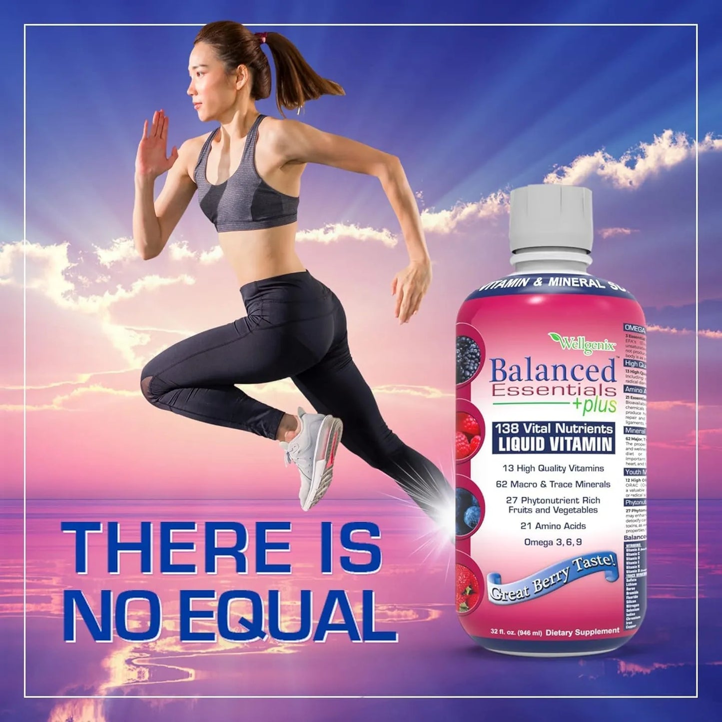 Multivitaminico Liquido Balanced Essentials 946ml Sabor Very Berry Suplemento Nutricional