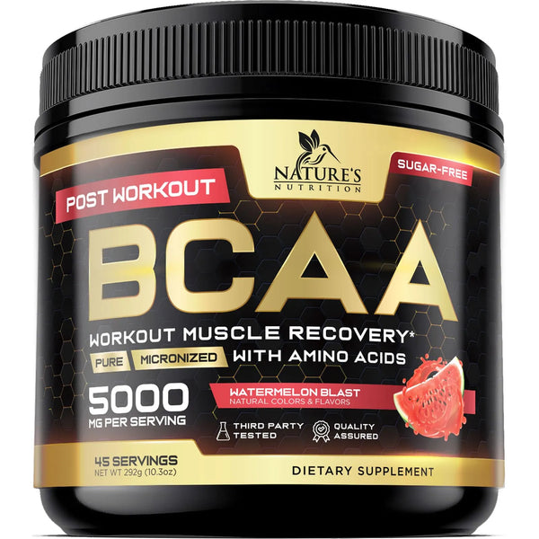BCAA En Polvo 4G Glutamina B6 Energía Y Recuperación Muscular Sabor Sandía
