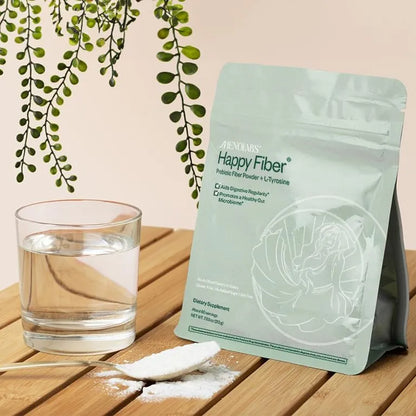 Happy Fiber Suplemento De Fibra Con L Tirosina Y Probiótico Para Mujeres