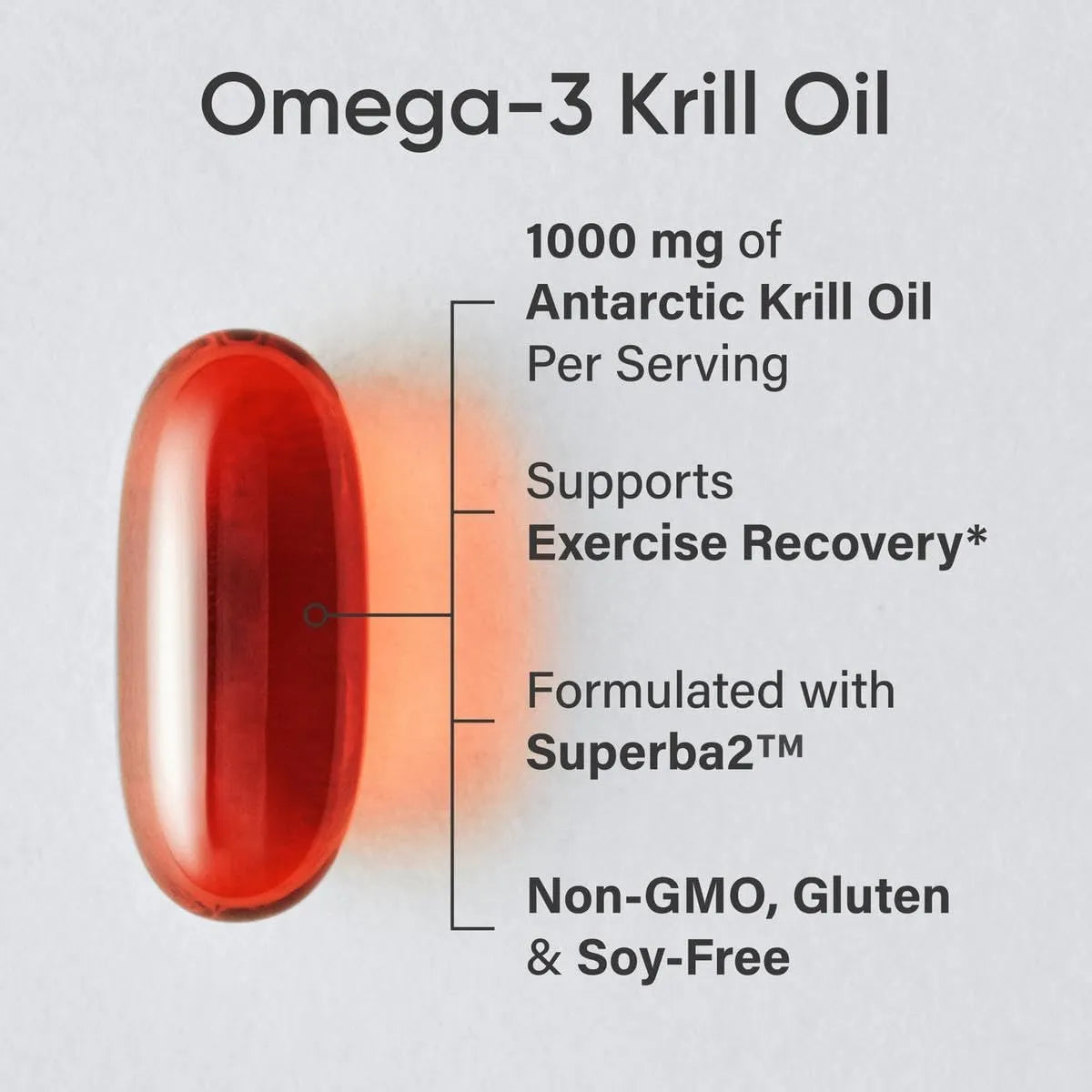 Aceite De Krill Antártico EPA DHA Omega 3 Fosfolípidos Astaxantina 1000 Mg 30 Cápsulas