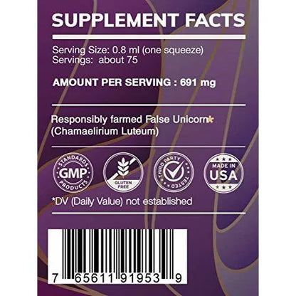 Tintura De Extracto De Hierbas Concentrado De Unicornio Falso Chamaelirium Luteum 100 Natural Sin Alcohol 2 Onzas