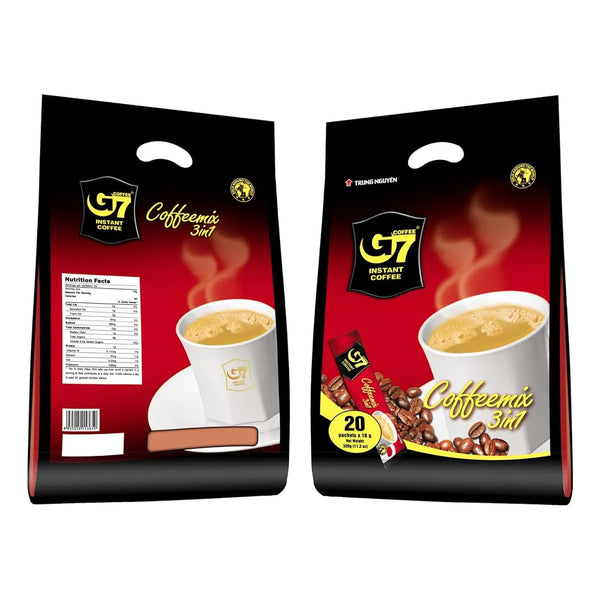 Café Instantáneo G7 3 En 1 Fuerte Y Audaz 20 Paquetes 400 G