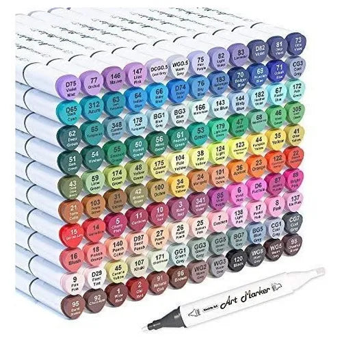Marcadores Shuttle Art 121 Colores Doble Punta Colores Vibrantes Y Duraderos