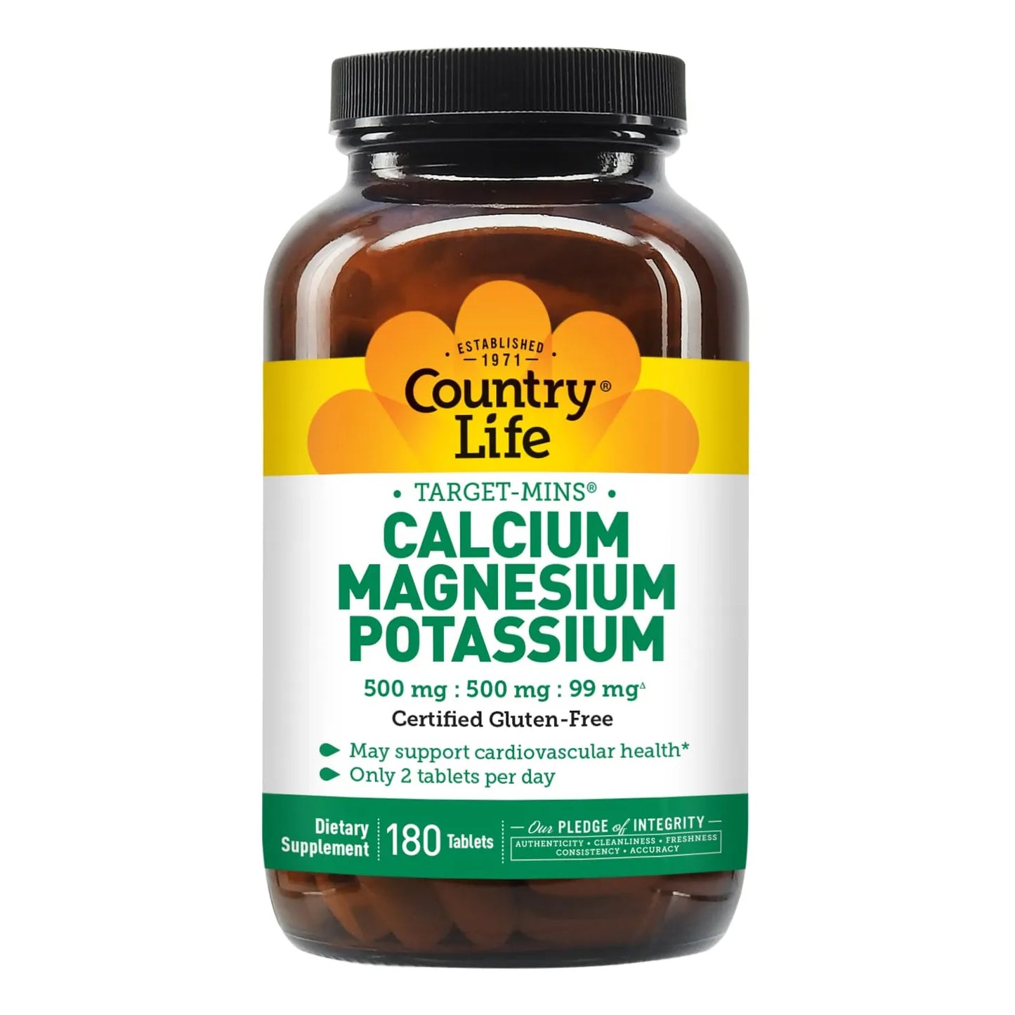 Suplemento De Calcio Magnesio Y Potasio 500 Mg 180 Comprimidos Energia Y Salud