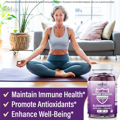Gomitas Sambucus Elderberry Con Vitamina C Y Zinc 180 Unidades Apoyo Inmune