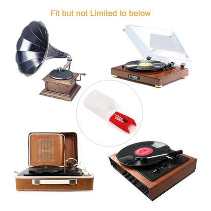 Agujas Repuesto Tocadiscos Vinilo LP Diamantadas Hadwoer 2 Unidades Sonido Premium