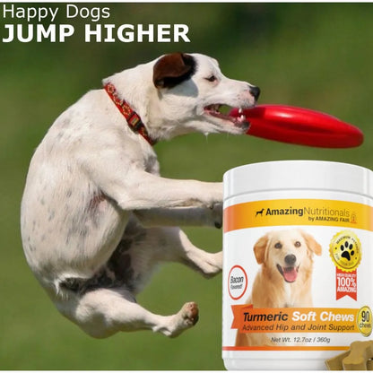 Masticables Suaves De Cúrcuma Para Perros Antioxidante 90 Unidades Alivia Dolor Articular