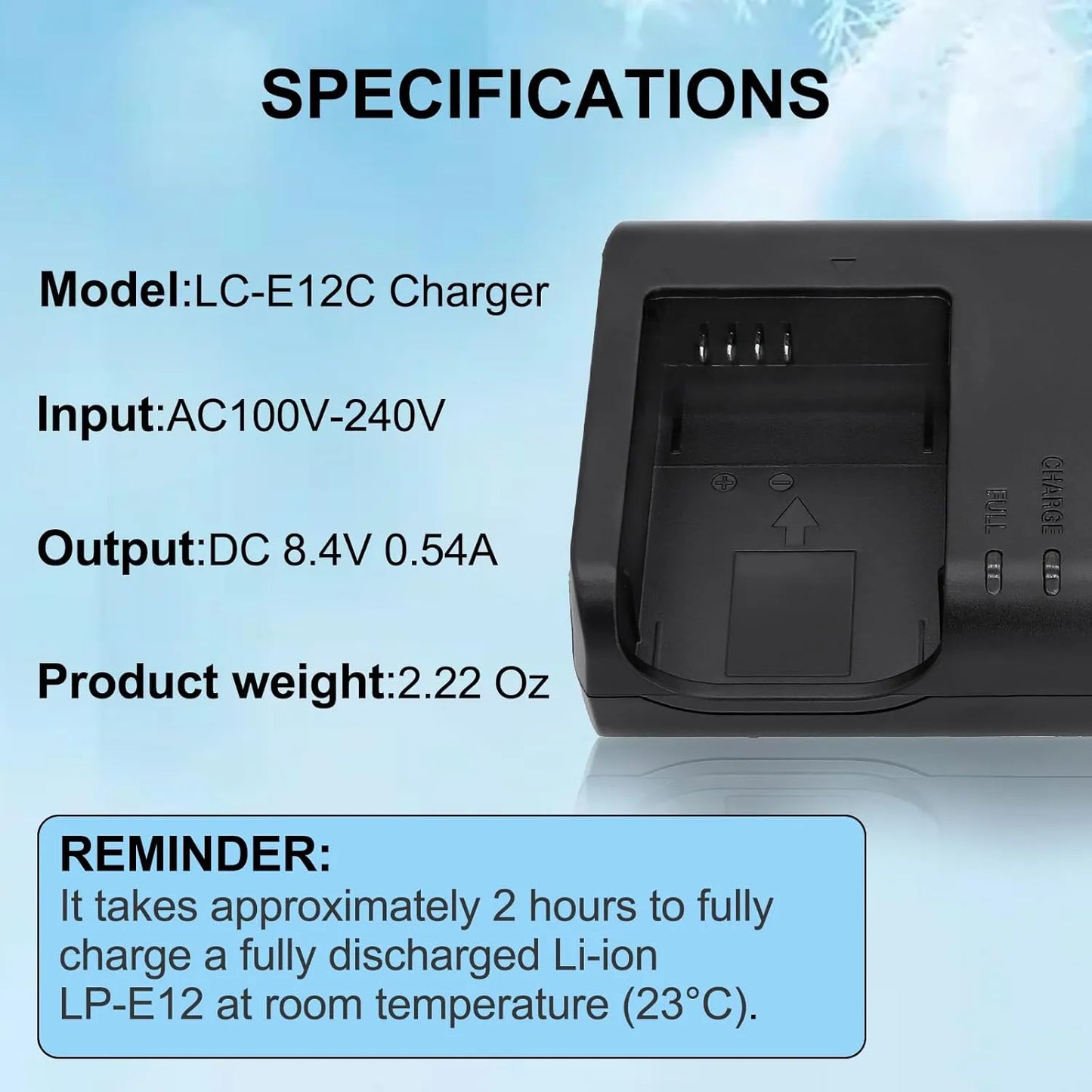 Cargador Bateria Canon Lp E12 Compatible Eos M100 M50 M10 Seguro Y Portatil