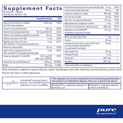 Multivitaminico Hipoalergenico Una Toma Diaria Liberacion Sostenida Con Coq10 120 Capsulas