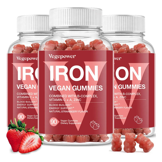 Gomitas De Hierro Multivitamínicas Sabor Fresa Para Niños Y Mujeres