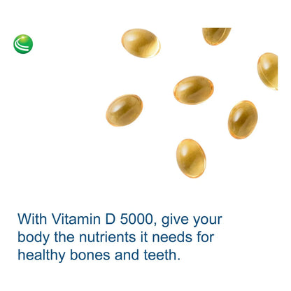 Vitamina D3 5000 UI Cápsulas Blandas Soporte Inmunológico Y Óseo Nutra BioGenesis