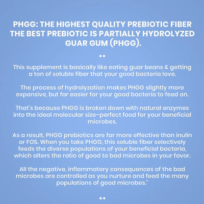 Polvo Prebiotico Phgg Goma Guar Hidrolizada 240g 100 Natural Sin Gluten