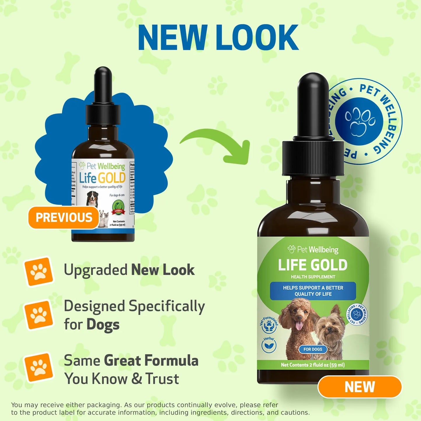 Suplemento Life Gold Para Perros Y Gatos Apoyo Natural Contra Cáncer 2 Onzas