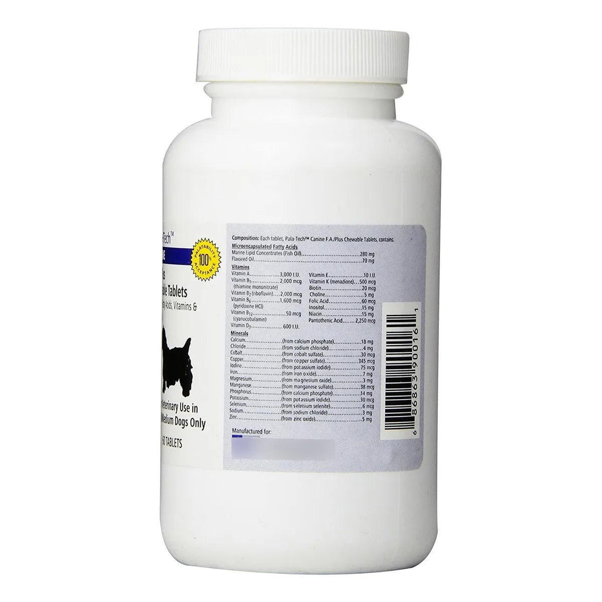 Pestañas Masticables Para Perros Pequeños 60 Unidades Omega 3 Y 6 Sabor Hígado