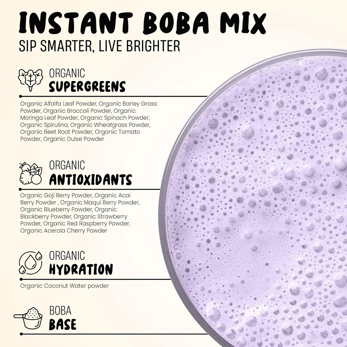Polvo De Taro Premium Para Bebidas Con Antioxidantes E Hidratación Locca Taro