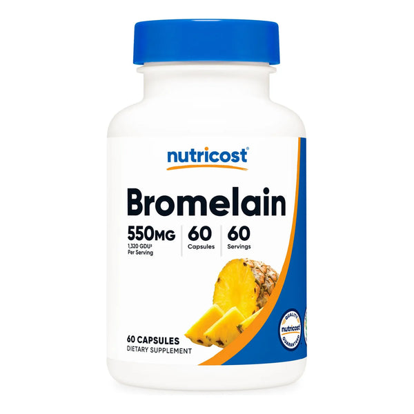 Cápsulas De Bromelina 60 Unidades 550 Mg Veganas Sin OMG GMP