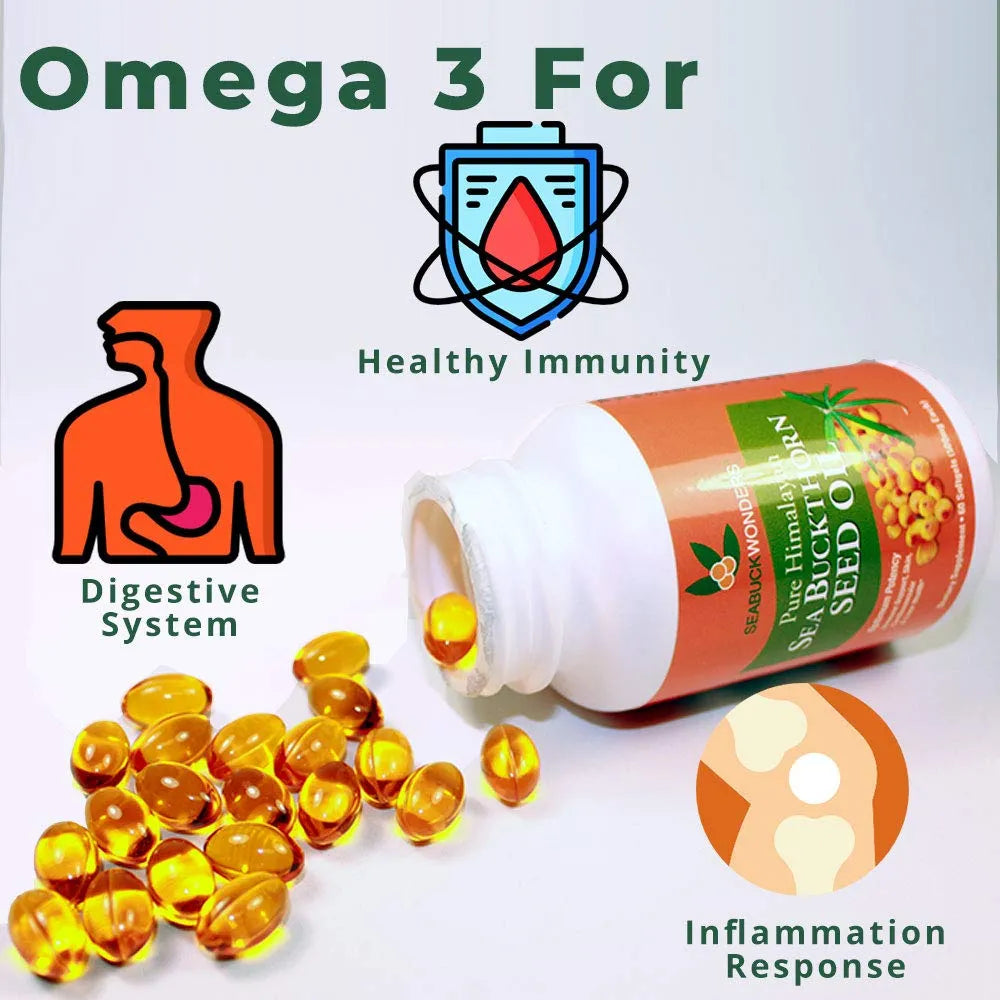 Aceite De Espino Amarillo Organico 60 Capsulas Blandas Puro Y Nutritivo