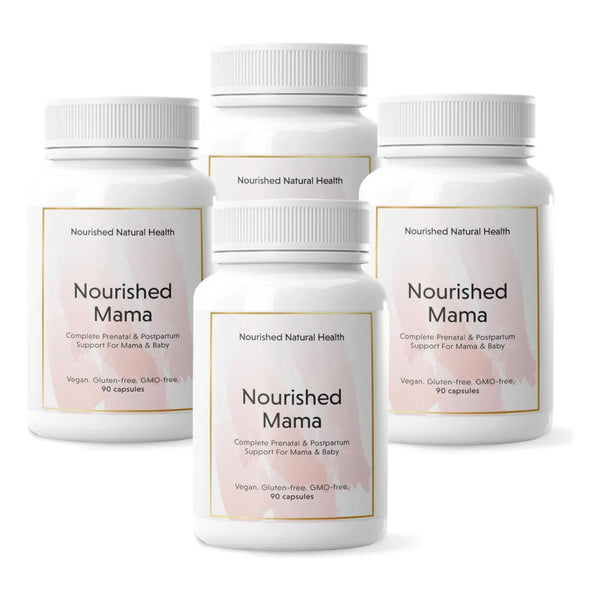 Nourished Mama Multivitaminico Vegano Para Preconcepcion Embarazo Y Lactancia 4 Botellas
