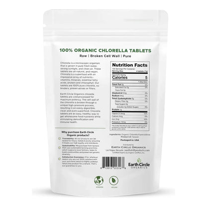 Tabletas De Chlorella Alta Potencia Clorofila Natural Superalimento Vegano